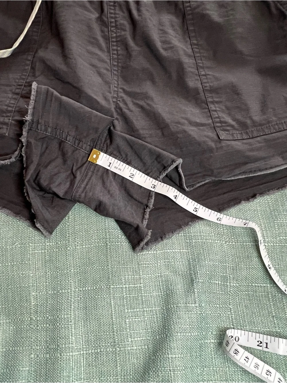 Vuori Ripstop Shorts Charcoal Elastic-Waist with Drawstring Medium